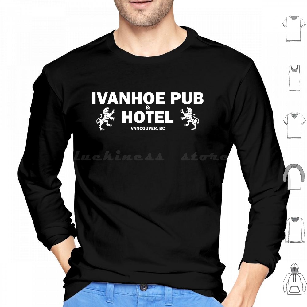 Wine Beer Logo - هوديز إيفانهو بيوب-وايت أون بلاك بأكمام