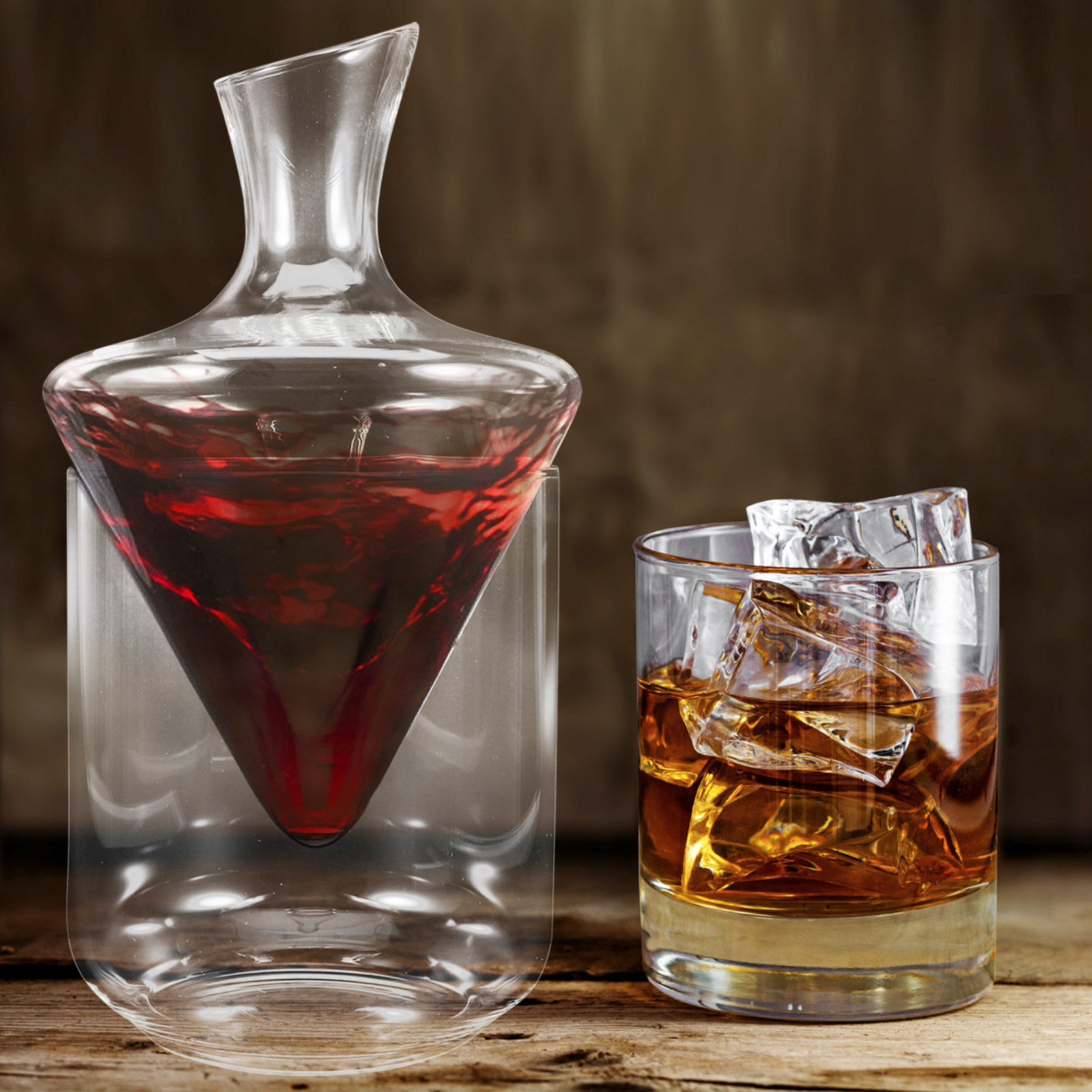 Decanter Aerator Set - قطعة واحدة من مجموعة أوعية زجاجية