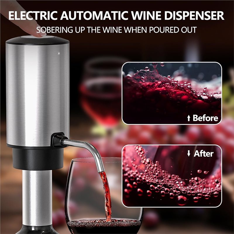 فتاحة نبيذ كهربائية A84G - 4 ف - مراجعة Decanter Aerator Set وسعره