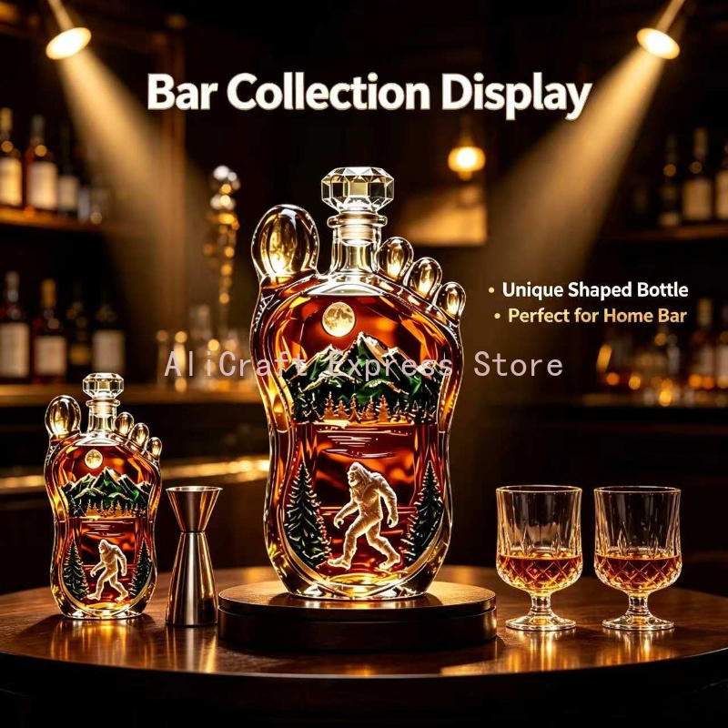 قارورة ويسكي على شكل بصمة قدم  - مراجعة Wine Beer And Spirits وسعره