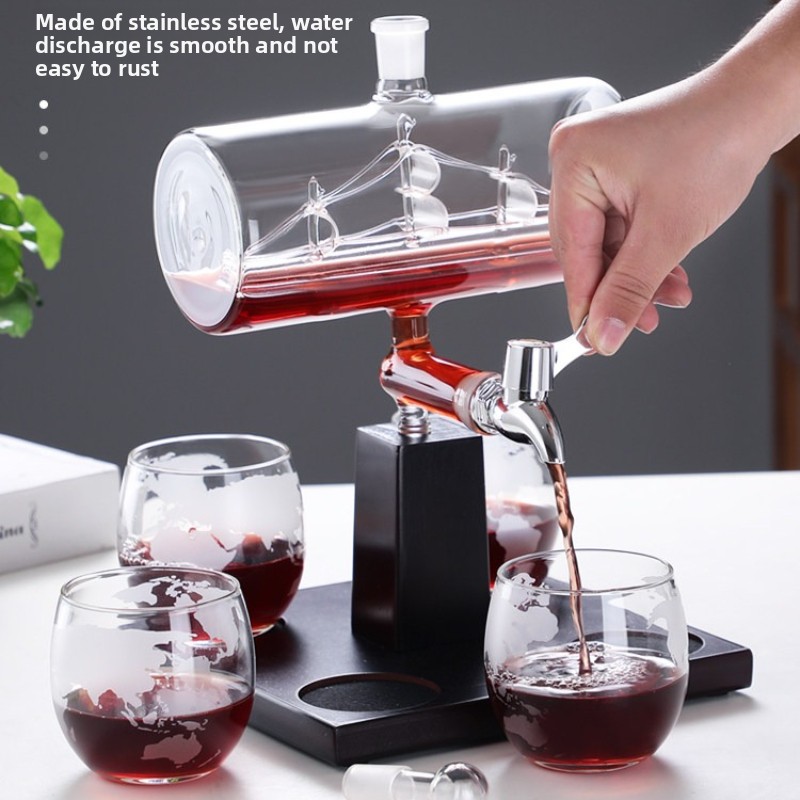 إناء نبيذ من الزجاج المقسى للا - مراجعة Decanter Aerator Set وسعره