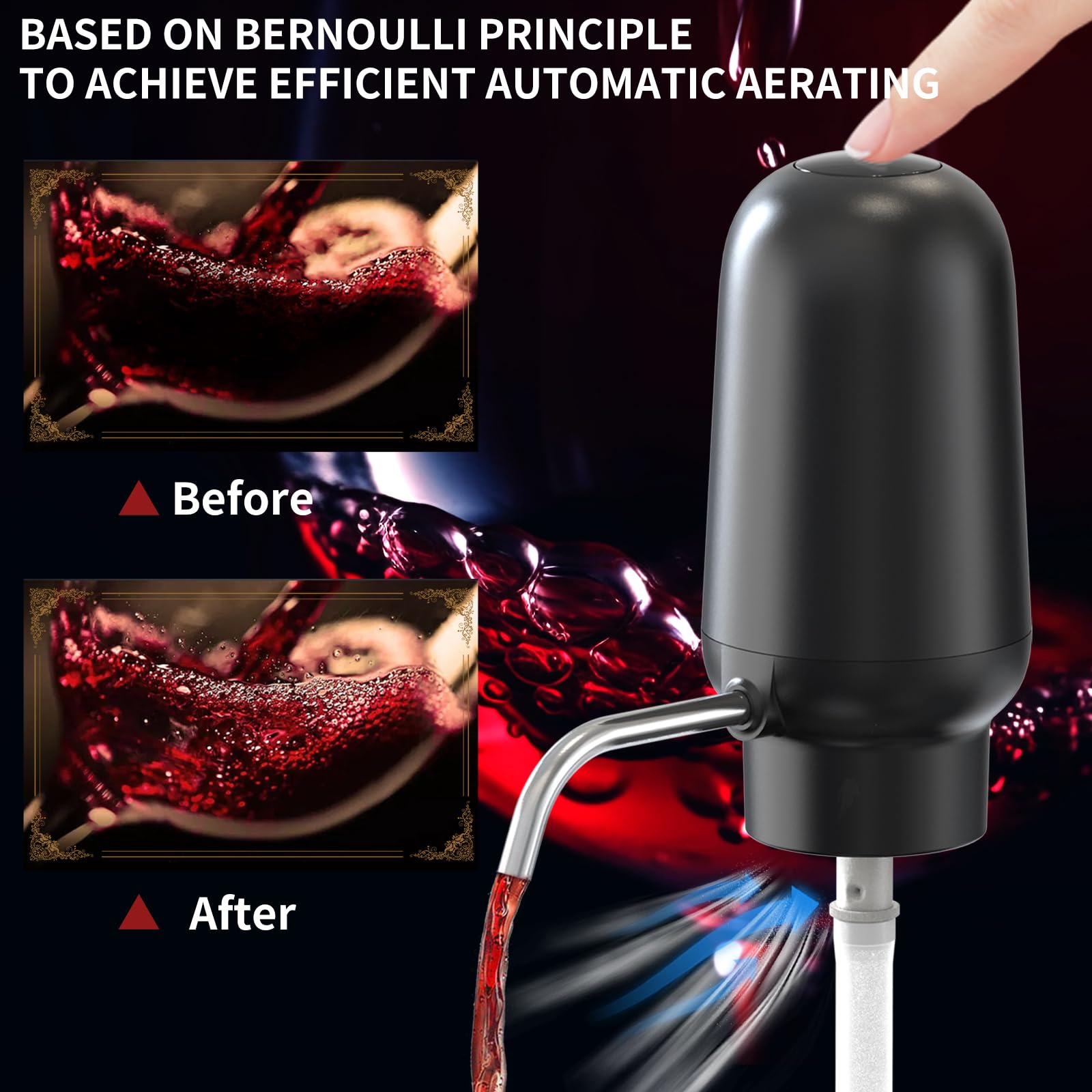 مهوية النبيذ الكهربائية الذكية - مراجعة Decanter Aerator Set وسعره