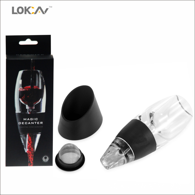 إبريق سكب النبيذ الأحمر الاحتر - مراجعة Decanter Aerator Set وسعره