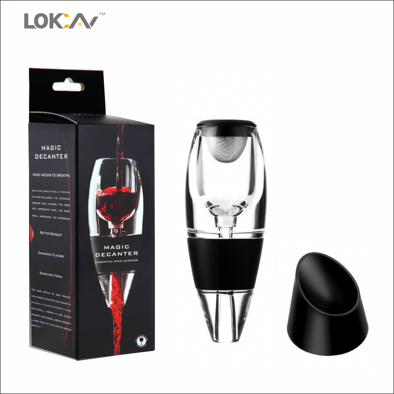 إبريق سكب النبيذ الأحمر الاحتر - مراجعة Decanter Aerator Set وسعره