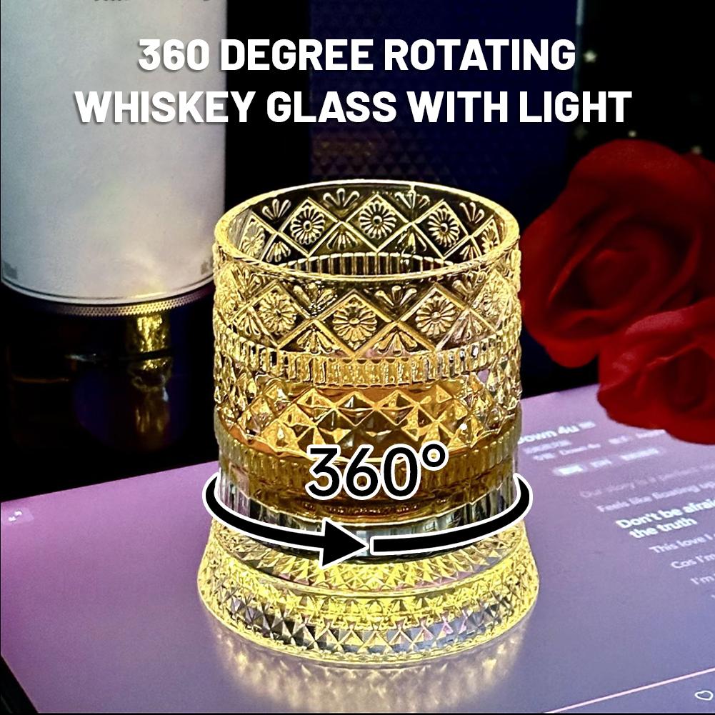 كؤوس ويسكي دوارة مع قاعدة زجاج - مراجعة Wine Beer And Liquor وسعره