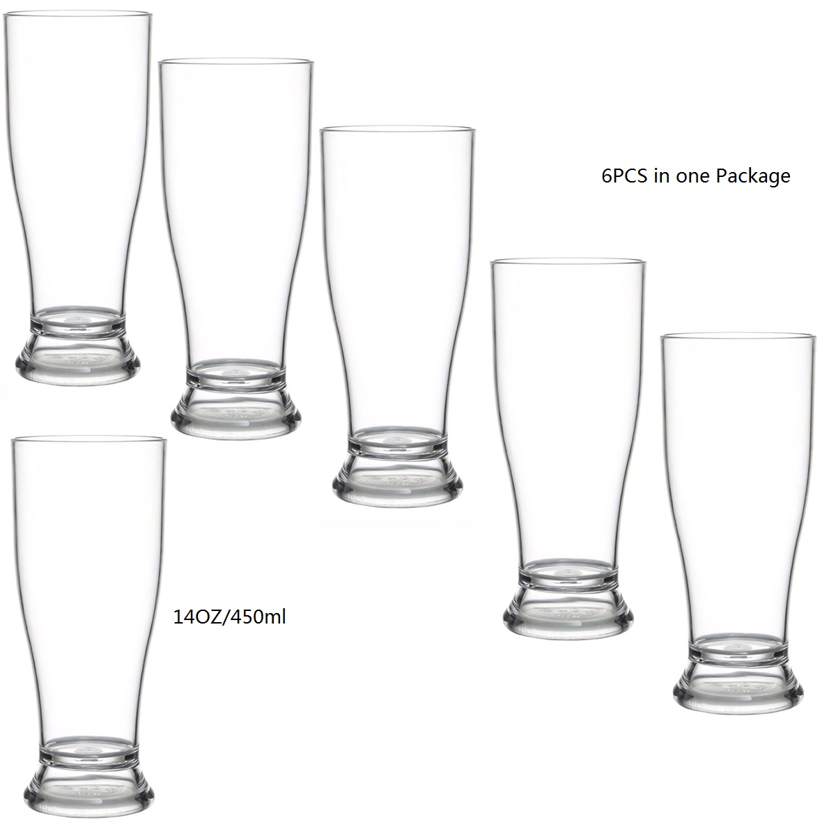 1/2/4/6 قطع أكواب بيرة بلاستيك - مراجعة Wine Beer And Liquor وسعره