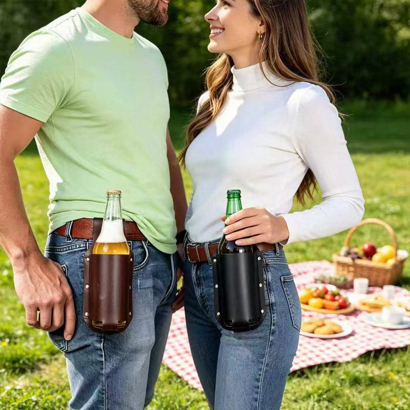 قطعة واحدة من حزام خصر جلدي لح - مراجعة Wine Beer Bottle وسعره